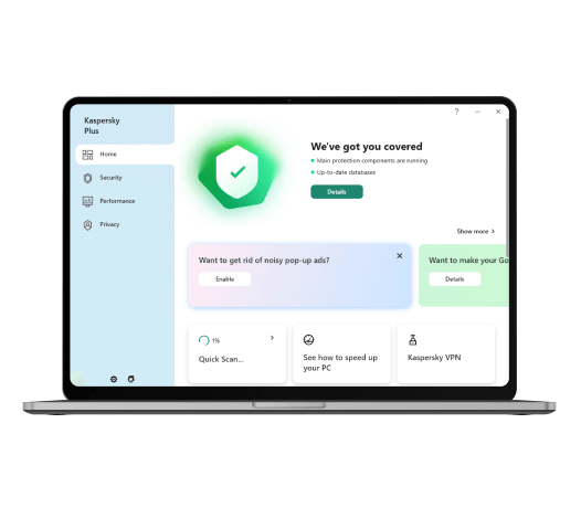 Complete defense against cyberthreats with Kasperky Premium